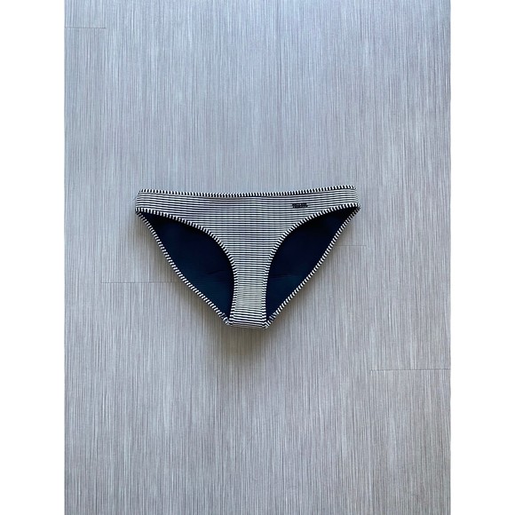 Triangl Valentine Black and White Striped Neoprene Bikini Bottom Size XL - Picture 3 of 7